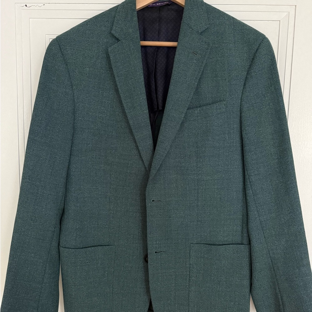 Ted Baker Unconstructed Kyle 38R Emerald Green Teal Blazer